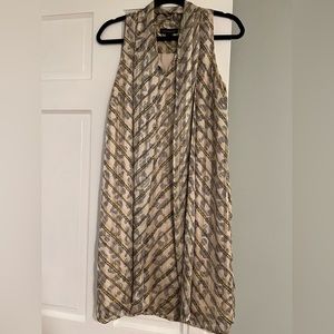 Silk tie shift dress